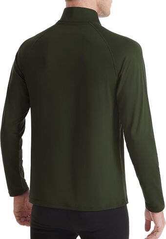Runhit Men's Quarter Zip Fleece Pullover Thermal Running Shirts Lightweight Sweatshirt Long Sleeve Polo Shirt in Saudi Arabia