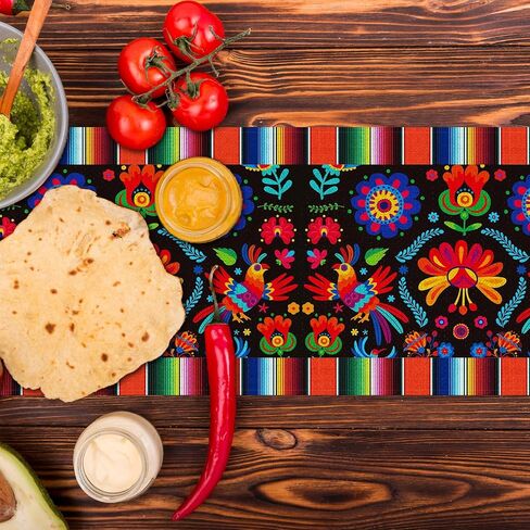 Day of The Dead Table Runner 72 x 13 Inch Decorations, Dia De Los Muertos Sugar Skull Mexican Fiesta Carnival Table Cover Decor, Rustic Linen Altar Themed Party Supplies for Home Kitchen Dining Mantel in Saudi Arabia