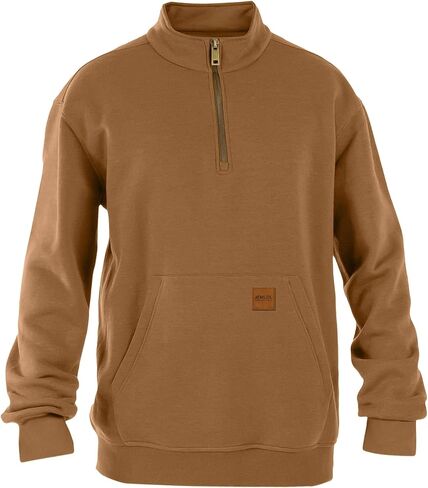 Mens Quarter Zip Pullover Fleece Sweatshirt Casual Athletic Warm Long Sleeve Sweatshirts with Pocket in Saudi Arabia