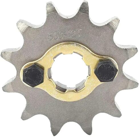 17mm 30mm Front Engine Sprocket + Mounting Accessory | Steel Alloy 12T Tooth | Compatible With 530 Chain Compatible With | Motorcycle Dirt Bike ATV in Saudi Arabia
