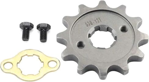 17mm 30mm Front Engine Sprocket + Mounting Accessory | Steel Alloy 12T Tooth | Compatible With 530 Chain Compatible With | Motorcycle Dirt Bike ATV in Saudi Arabia