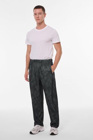 Athletic Mesh Sweatpants for Men with Pockets and Open Bottom, Ideal for Workout, Running, Gym, and Lounge Activities in Saudi Arabia