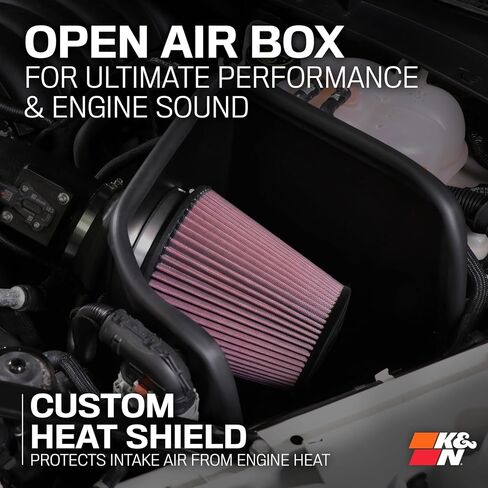 K&N Cold Air Intake System: High-Flow Air Filter, Increase Performance & Towing: Compatible with 2016-2019 Chervolet/GMC: Silverado 2500 & 3500, Sierra 2500 & 3500, 77-3090KTK in Saudi Arabia