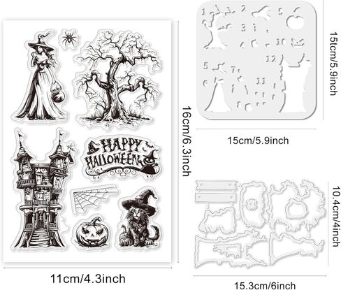 Stamps and Dies for Card Making, Flower Stamps Die Cut Stencils Clear Stamps Set Layering PET Coloring Stencil for DIY Embossing Scrapbooking Craft Decor, Album Paper Arts Crafts Supplies in Kuwait