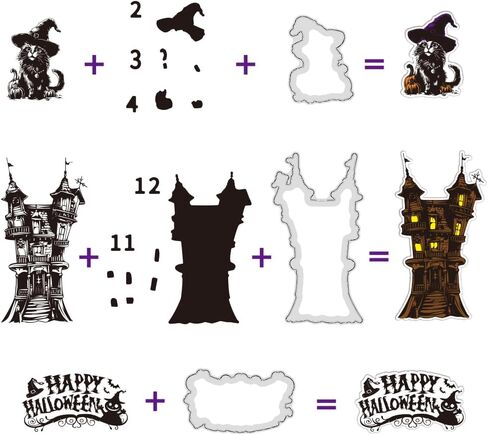 Stamps and Dies for Card Making, Flower Stamps Die Cut Stencils Clear Stamps Set Layering PET Coloring Stencil for DIY Embossing Scrapbooking Craft Decor, Album Paper Arts Crafts Supplies in Kuwait