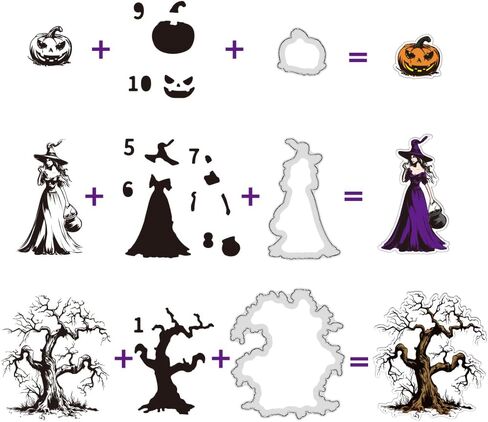 Stamps and Dies for Card Making, Flower Stamps Die Cut Stencils Clear Stamps Set Layering PET Coloring Stencil for DIY Embossing Scrapbooking Craft Decor, Album Paper Arts Crafts Supplies in Kuwait