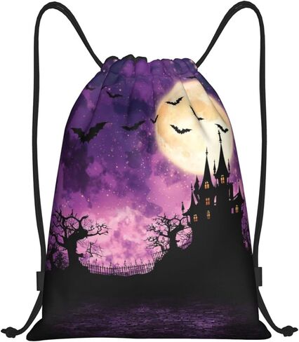 Halloween Pumpkin Drawstring Bags Backpack Bag Casual String Daypack for Women Men Sport Gym Yoga Travel Backpacks in Kuwait