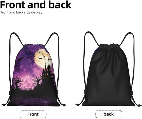 Halloween Pumpkin Drawstring Bags Backpack Bag Casual String Daypack for Women Men Sport Gym Yoga Travel Backpacks in Kuwait
