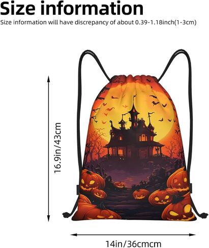 Halloween Pumpkin Drawstring Bags Backpack Bag Casual String Daypack for Women Men Sport Gym Yoga Travel Backpacks in Kuwait