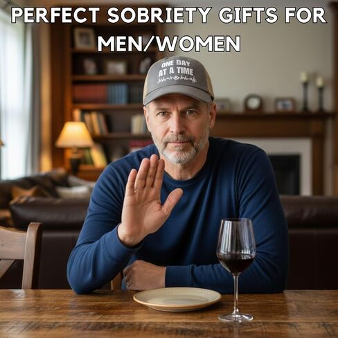 InnoBeta Sobriety Gifts for Men Women Addiction Recovery Gifts Trucker Hat Cap, Sober Adjustable Embroidered Trucker Hat for Christmas, Birthday in Saudi Arabia