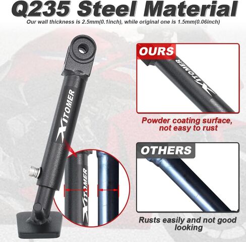 حامل جانبي Xitomer مقاس 3 بوصات قابل للتعديل مناسب لدراجة نارية CB650R CBR650R 2019-2024، CB650F CBR650F 2014-2018 مسند جانبي قابل للتعديل للدراجة الترابية in Kuwait