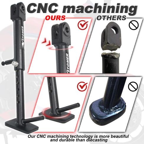 حامل جانبي Xitomer مقاس 3 بوصات قابل للتعديل مناسب لدراجة نارية CB650R CBR650R 2019-2024، CB650F CBR650F 2014-2018 مسند جانبي قابل للتعديل للدراجة الترابية in Kuwait