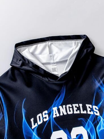 الأولاد Sweatsuits قطعتين السراويل مجموعة 3D النار المطبوعة هوديس البلوز و Sweatpants مجموعة الزي مجموعات لصبي 5-14Y in Kuwait