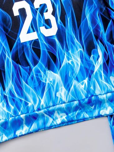 الأولاد Sweatsuits قطعتين السراويل مجموعة 3D النار المطبوعة هوديس البلوز و Sweatpants مجموعة الزي مجموعات لصبي 5-14Y in Kuwait