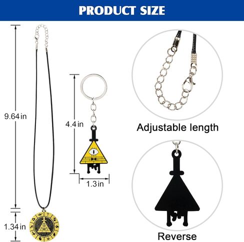 Dipper Hat Embroidered Blue Baseball Cap with Necklace and Keychain, Cosplay Costume Accessories Set in Saudi Arabia