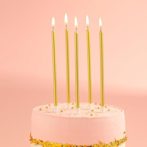 36-Count Black Glitter Long Thin Birthday Candles, Cake Candles, Birthday Parties, Wedding Decorations, Party Candles in Saudi Arabia