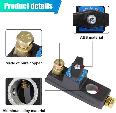 Smart Car Battery Disconnect Switch, 12V/24V Quick Disconnect Battery Cut Off Switch, Universal Master Power Cut Isolator Kill Switch for Car, RV, Boat, Truck (1PC) in Saudi Arabia