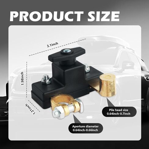 Car Battery Disconnect Switch 12V/24V Adaptable,Heavy Duty Battery Switch Disconnect for Batteries Protection Without Complex Wiring,100A Marine Disconnects Switches in Saudi Arabia