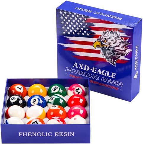 KONLLEN AXD-1TH Billiard Balls Pool Table Accessories 2-1/4" Regulation Size 16 Pool Balls Billiard Set in Kuwait