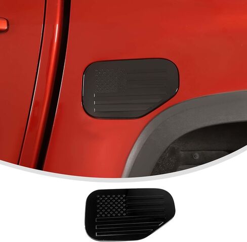 Linskip Gas Door Cover Compatible with 2014-2022 Chevrolet Colorado Crew Cab, Fuel Tank Cap Cover for Chevy Colorado Exterior Accessories Carbon Fiber in Saudi Arabia