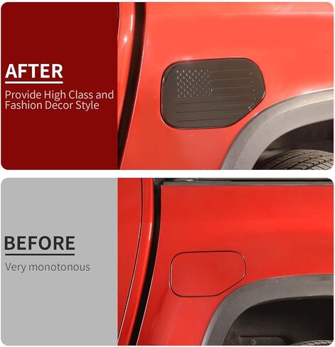 Linskip Gas Door Cover Compatible with 2014-2022 Chevrolet Colorado Crew Cab, Fuel Tank Cap Cover for Chevy Colorado Exterior Accessories Carbon Fiber in Saudi Arabia