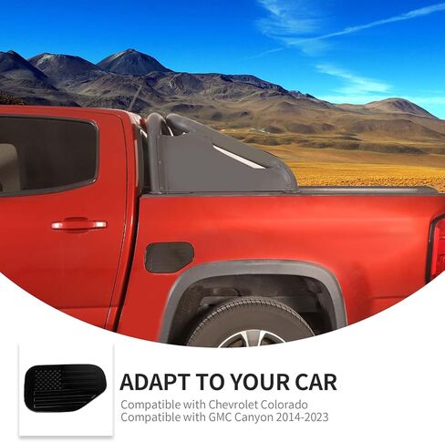 Linskip Gas Door Cover Compatible with 2014-2022 Chevrolet Colorado Crew Cab, Fuel Tank Cap Cover for Chevy Colorado Exterior Accessories Carbon Fiber in Saudi Arabia