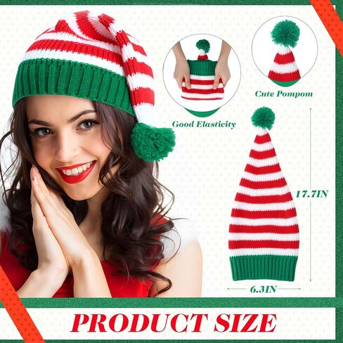 3 Pcs Christmas Knitted Scarf Hat Gloves Set Winter Santa Beanie Xmas Scarf Gloves Christmas Gift for Women Men in Saudi Arabia