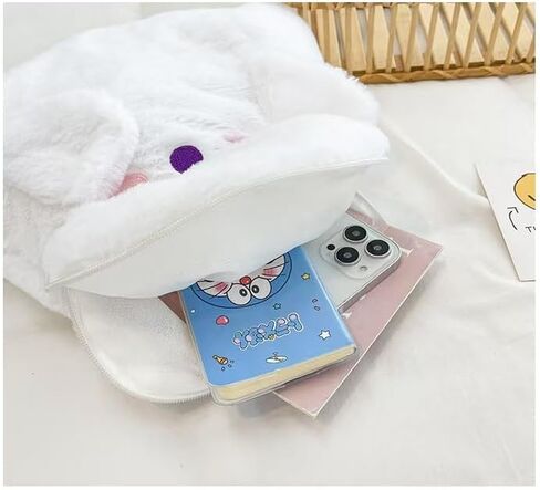 Womens Halloween Cute Ghost Backpacks Kawaii Plush Shoulder Bag Funny Cartoon Spooky Daypack Novelty Crossbody Bag (White,Big Backpack) in Saudi Arabia