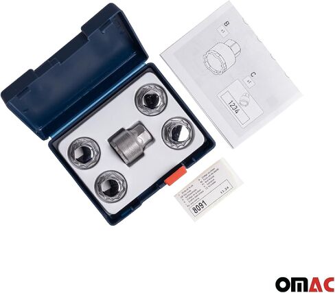 طقم قفل عجلة OMAC لسيارة Acura Integra TLX TSX Honda Accord HR-V M12X1,5 Nut Black in Kuwait