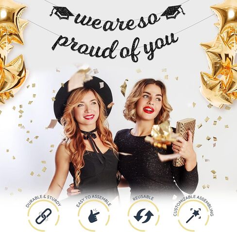 لافتة عيد ميلاد سعيد معلقة مسبقًا من هاوس أوف بارتي - لا يمكن تركيبها بنفسك | لافتة حروف عيد ميلاد سعيد لامعة باللون الوردي بطول 6 أقدام، زينة حفلات عيد الميلاد المعلقة على شكل إكليل للفتيات والنساء in Kuwait