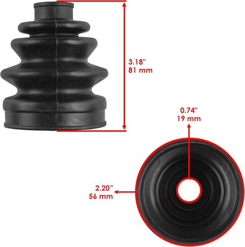Caltric Front Axle Outer Inner CV Boot Kit Compatible with Honda TRX500FA Foreman Rubicon 500 2001-2004 in Saudi Arabia