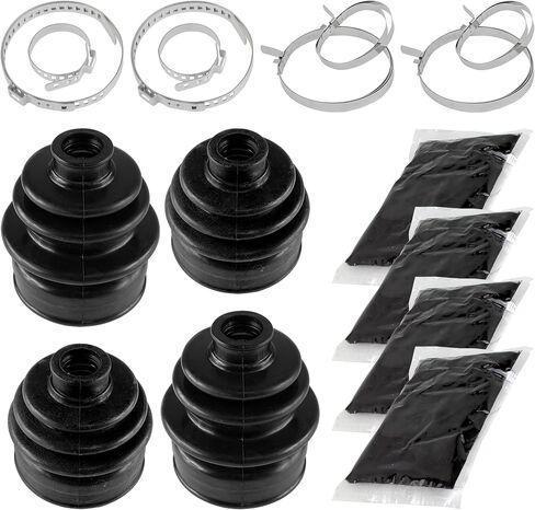 Caltric 2 Rear Axle Inner Outer CV Boot Kit Compatible with Yamaha Grizzly 450 YFM450 4X4 2011 2012 2013 2014 in Saudi Arabia