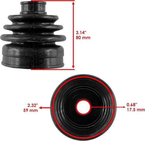 Caltric 2 Rear Axle Inner Outer CV Boot Kit Compatible with Yamaha Grizzly 450 YFM450 4X4 2011 2012 2013 2014 in Saudi Arabia