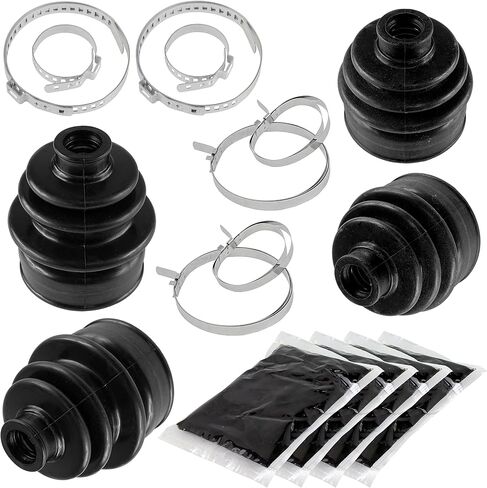 Caltric 2 Rear Axle Inner Outer CV Boot Kit Compatible with Yamaha Grizzly 450 YFM450 4X4 2011 2012 2013 2014 in Saudi Arabia