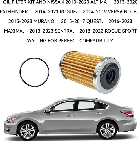 فلتر ناقل الحركة مع حشية، فلتر سائل ناقل الحركة CVT متوافق مع Nissan Sentra Infiniti، طقم فلتر زيت ناقل الحركة الأوتوماتيكي يحل محل OEM #0440455 31726-3JX0A in Kuwait