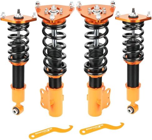 maXpeedingrods Coilovers for Subaru Forester 2009-2013, Height Adjustable Full Coilovers Suspension Kit, Shock Absorber Struts, Lowering Kit Gold in Saudi Arabia
