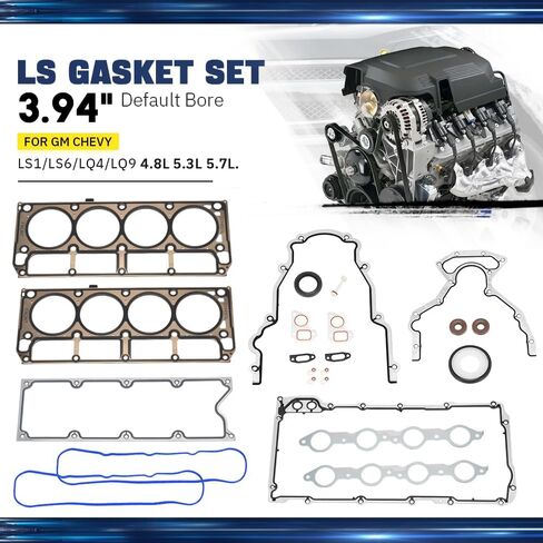 مجموعة حشية LS جديدة وحشيات رأس LS9 متوافقة مع LS1 LS6 LQ4 LQ9 4.8 5.3 5.7L التجويف الافتراضي 3.94 بوصة GEN 3 III LS طقم حشيات 12622033 12585673 in Kuwait