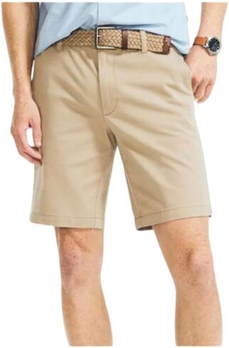 Nautica Mens 10" Stretch Cotton Classic Chino Short (US, Waist, 38, Regular, Khaki) in Saudi Arabia