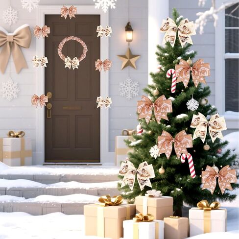 JOYMEMO 2 Rolls 10 Yards Christmas Ugly Sweater Theme Ribbon Set, Red Green Merry Christmas and Sweater Wired Edge Ribbons for Winter Holiday New Year Party, Gift Wrapping Wreaths Bow Crafts Decor in Kuwait