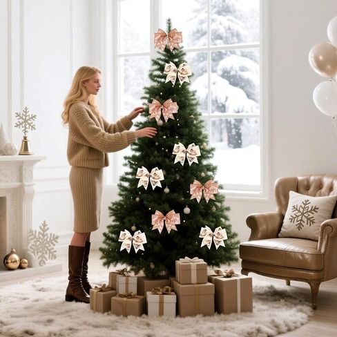 JOYMEMO 2 Rolls 10 Yards Christmas Ugly Sweater Theme Ribbon Set, Red Green Merry Christmas and Sweater Wired Edge Ribbons for Winter Holiday New Year Party, Gift Wrapping Wreaths Bow Crafts Decor in Kuwait