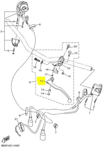 رافعة القابض OEM 1WD-H3912-00-00 متوافقة مع Yamaha MT-03 YZF R3 2015-2023 in Saudi Arabia