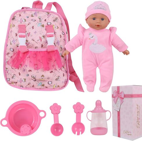 13" Soft Doll with Carry On Backpack Carrier, Briefcase Pocket for Doll Accessories and Clothing (Backpack Lion) in Saudi Arabia