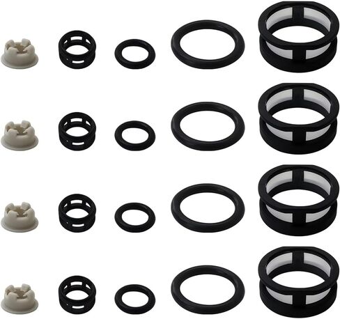 Superior Fuel Injector Kit, 4 Sets Orings Filters Pintle Caps for V4 Nissan J-ECS Altima Sentra Infiniti G20, Side Feed Fuel Injector Kitts in Kuwait