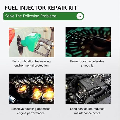 Superior Fuel Injector Kit, 4 Sets Orings Filters Pintle Caps for V4 Nissan J-ECS Altima Sentra Infiniti G20, Side Feed Fuel Injector Kitts in Kuwait