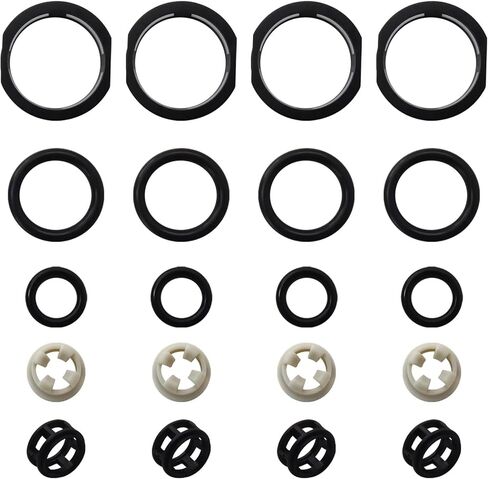 Superior Fuel Injector Kit, 4 Sets Orings Filters Pintle Caps for V4 Nissan J-ECS Altima Sentra Infiniti G20, Side Feed Fuel Injector Kitts in Kuwait