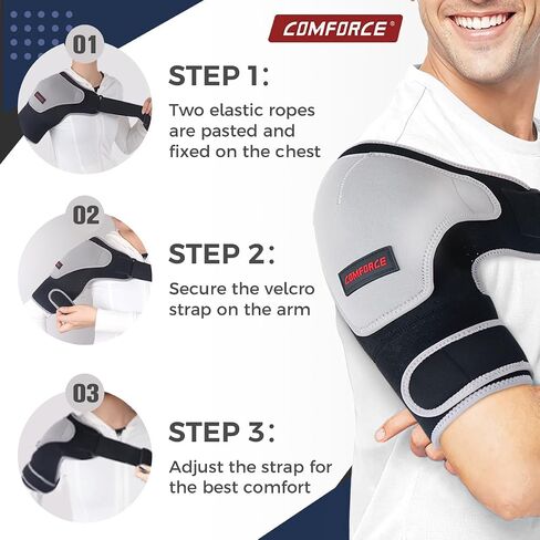 Shoulder Brace with Pressure Pad, Neoprene Shoulder Compression Sleeve for Women Men, Adjustable Shoulder Support for Rotator Cuff Ac Joint Pain Relief, Shoulder Injuries, Right/Left in Saudi Arabia