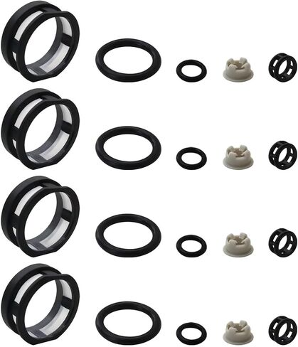 Superior Fuel Injector Kit, 4 Sets Orings Filters Pintle Caps for 1996 Nissan Altima GXE Sedan 4-Door in Saudi Arabia