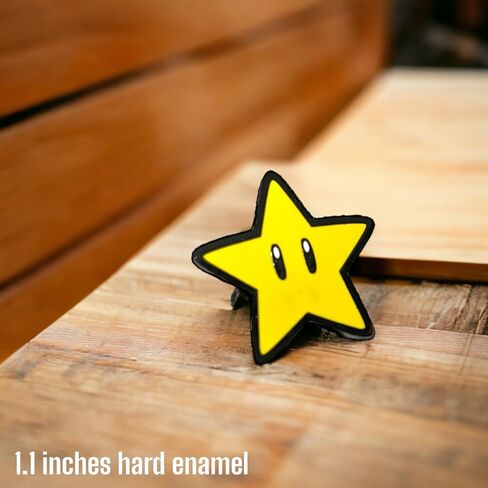 STAR PIN STAR ENAMEL PIN YELLOW STAR ENAMEL PIN STAR FACE ENAMEL PIN GAMING PIN LUCKY STAR PIN in Saudi Arabia
