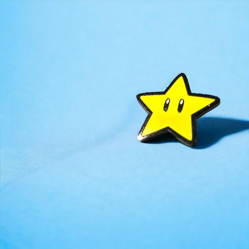 STAR PIN STAR ENAMEL PIN YELLOW STAR ENAMEL PIN STAR FACE ENAMEL PIN GAMING PIN LUCKY STAR PIN in Saudi Arabia
