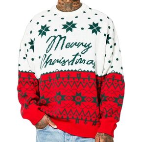 Christmas Sweater for Men Long Sleeve Knitted Xmas Pullover Tops in Saudi Arabia